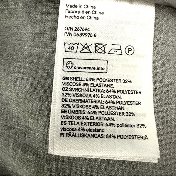 NWT H&M Gray Light-weight Long Coat - SIZE: 0 - Picture 5 of 7